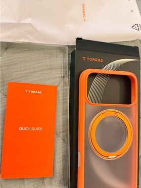 Orange MagSafe Ring Phone Case - Compatible Wireless Charging